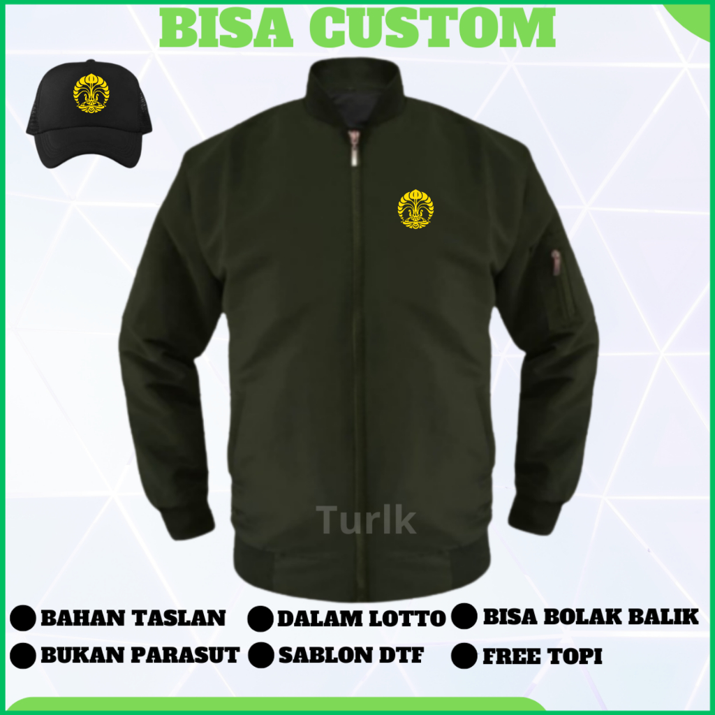 Jaket Universitas Indonesia Jaket UI Jaket Bomber Custom