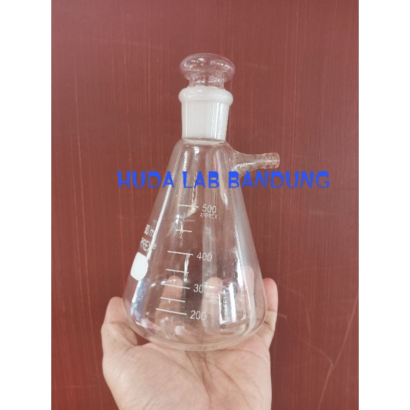 erlenmeyer pipa samping tertutup 29/32 pyrex