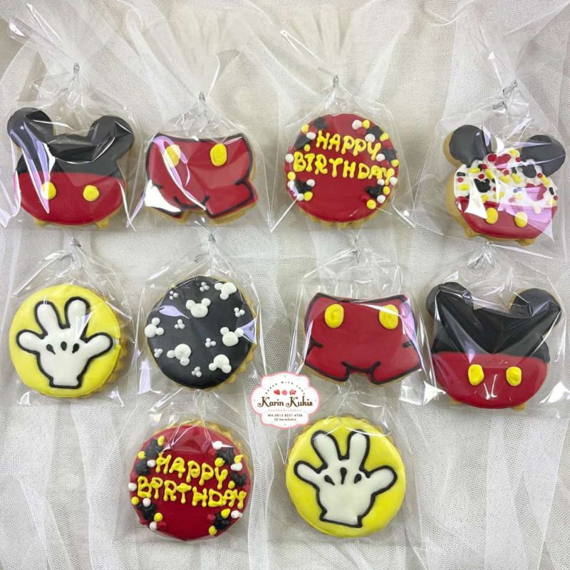 

Kukis karakter satuan tema Mickey (minimal 10pcs)