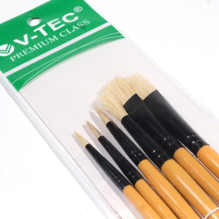 

V-Tec Brush Kuas Cat Lukis Acrylic BR-6 102 1set isi 6pcs vtec