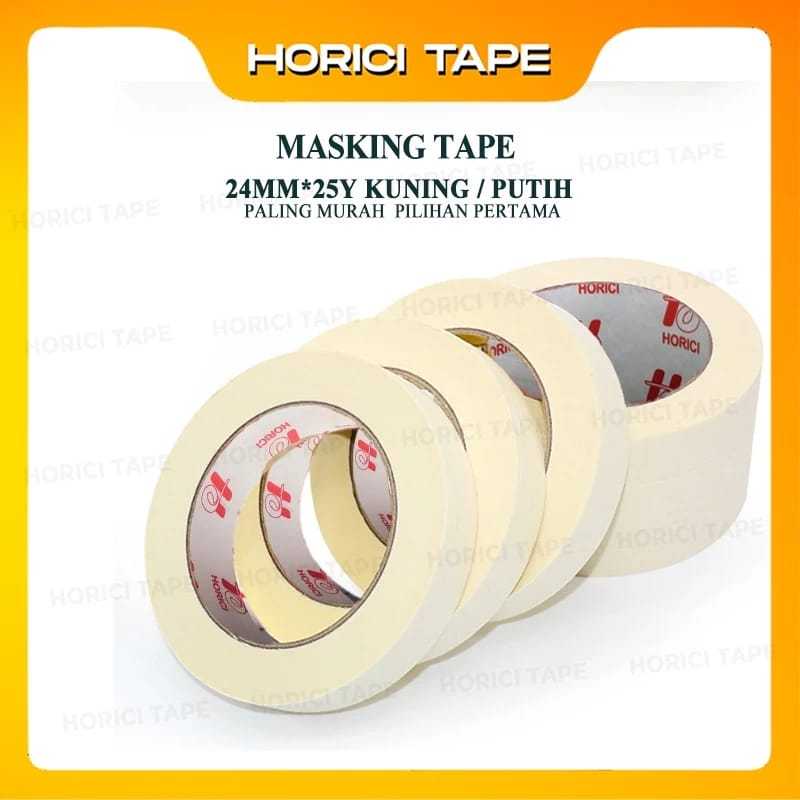 

MEREK HORICI ASLI 24mm x 25Y Isolasi Kertas HORICI Masking tape perekat kualitas bagus lebih tebal warna