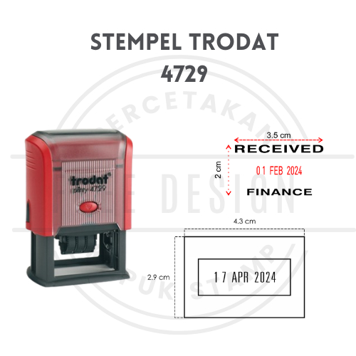 

Trodat 4729 / Stempel Tanggalan 2 warna