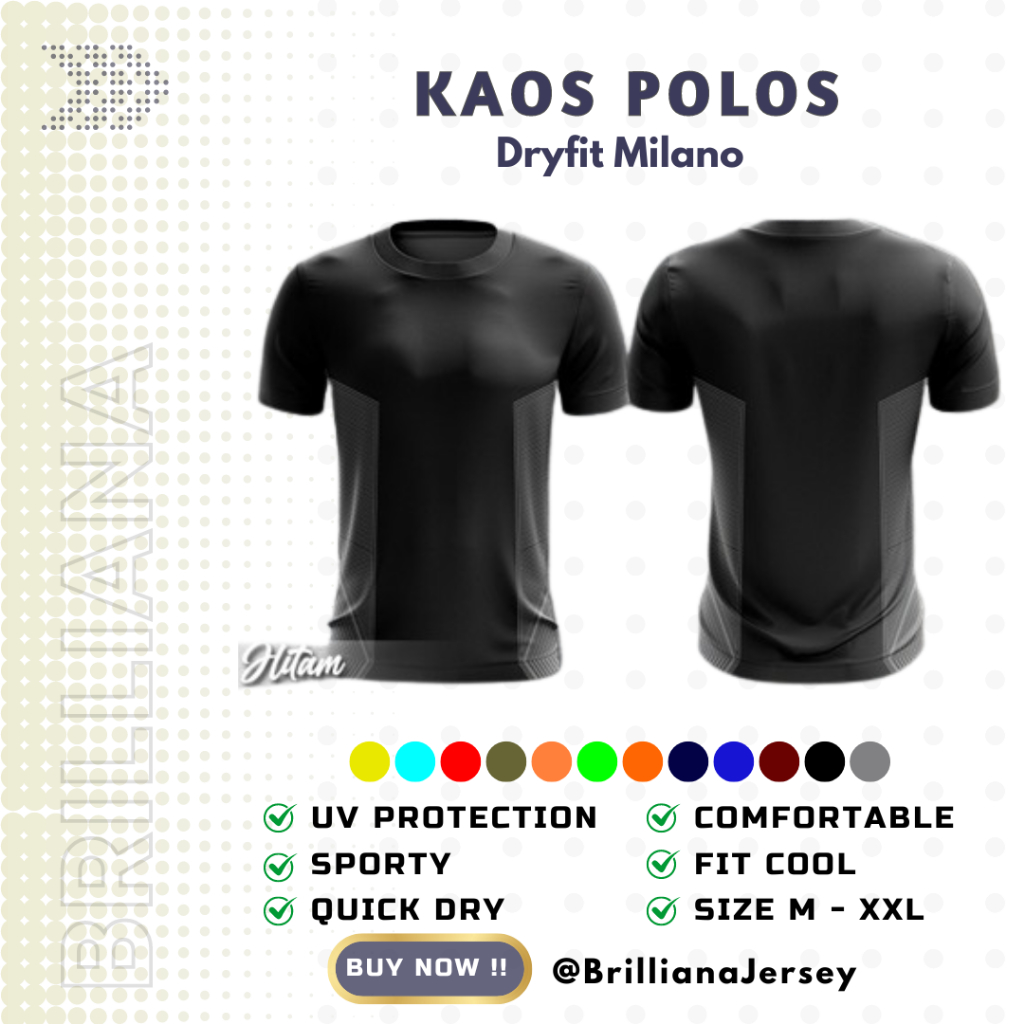 Kaos polos dryfit milano premium quality