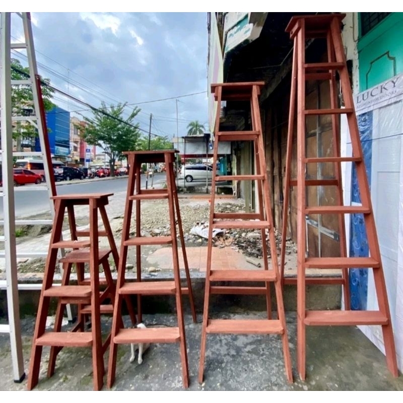 (LUAR KOTA) Tangga Kayu 2,5Meter Serbaguna