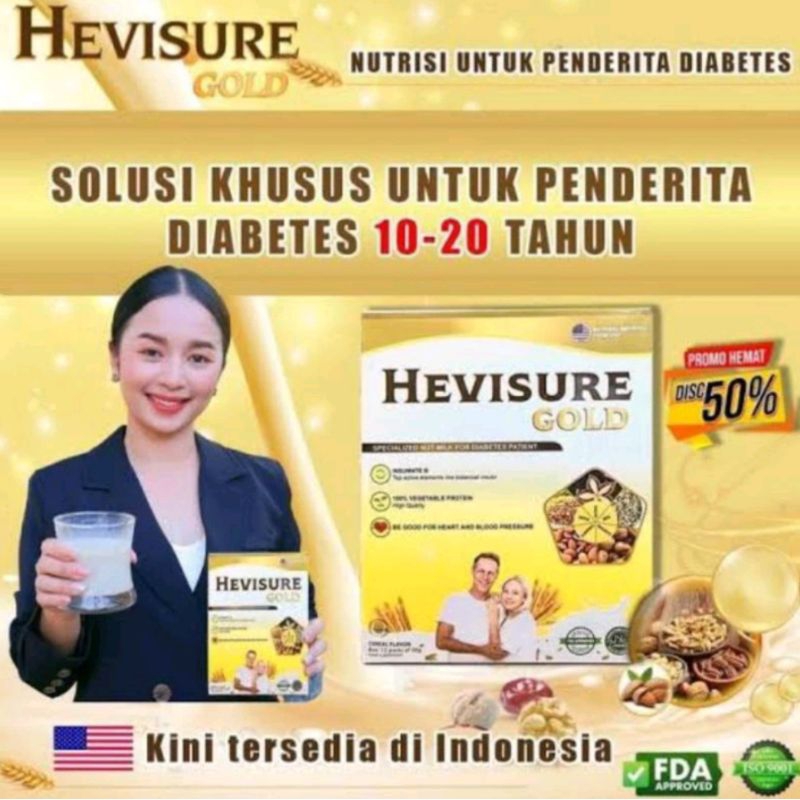 

PAKET 2 BOX HEVISURE GOLD MILK SUSU OBAT DIABETES KENCING MANIS