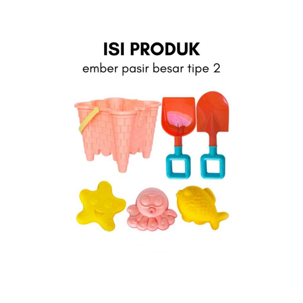 Ember Pasir / Mainan Cetakan Pasir / Mainan Pasir anak / Set Mainan pasir