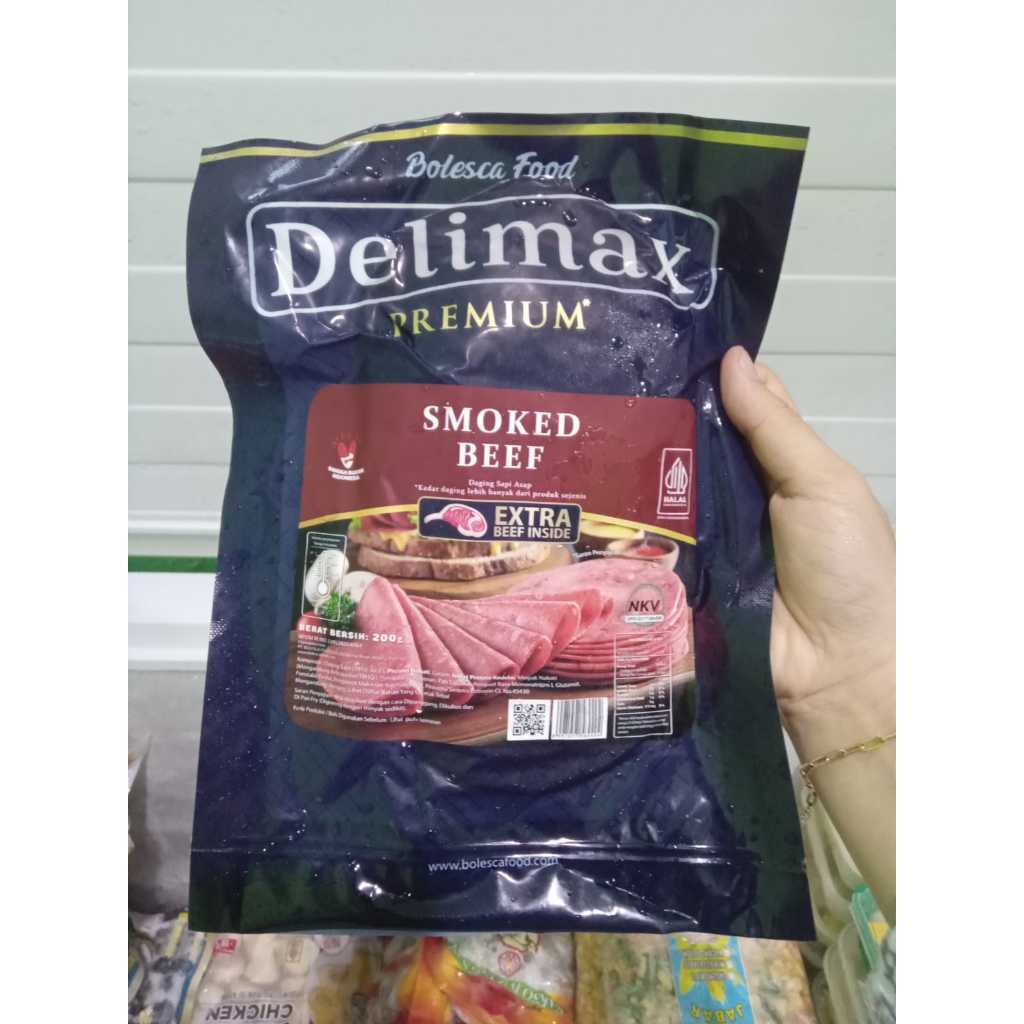 

Delimax smoked beef 200gr / daging sapi asap patties burger frozen