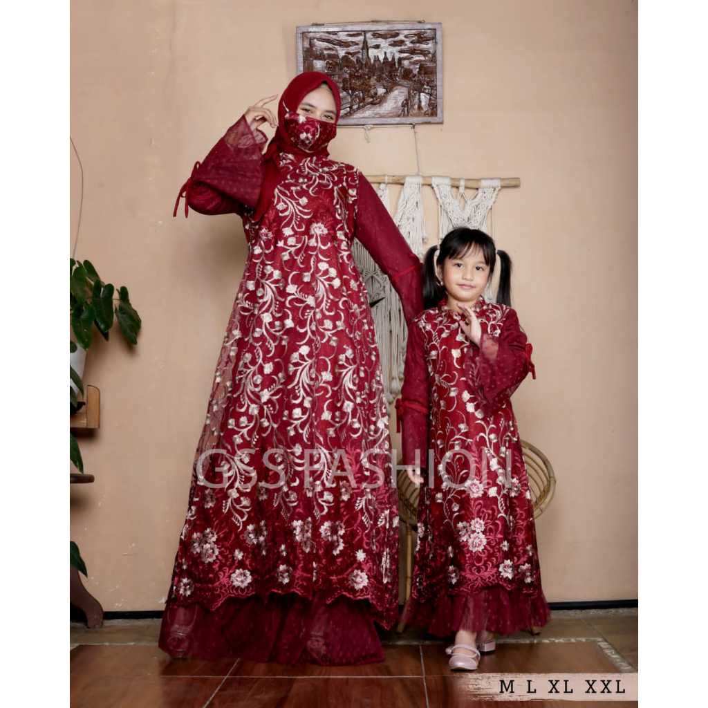 GAMIS TUTU BRUKAT DEWASA SAJA/GAMIS PESTA/GAMIS KONDANGAN