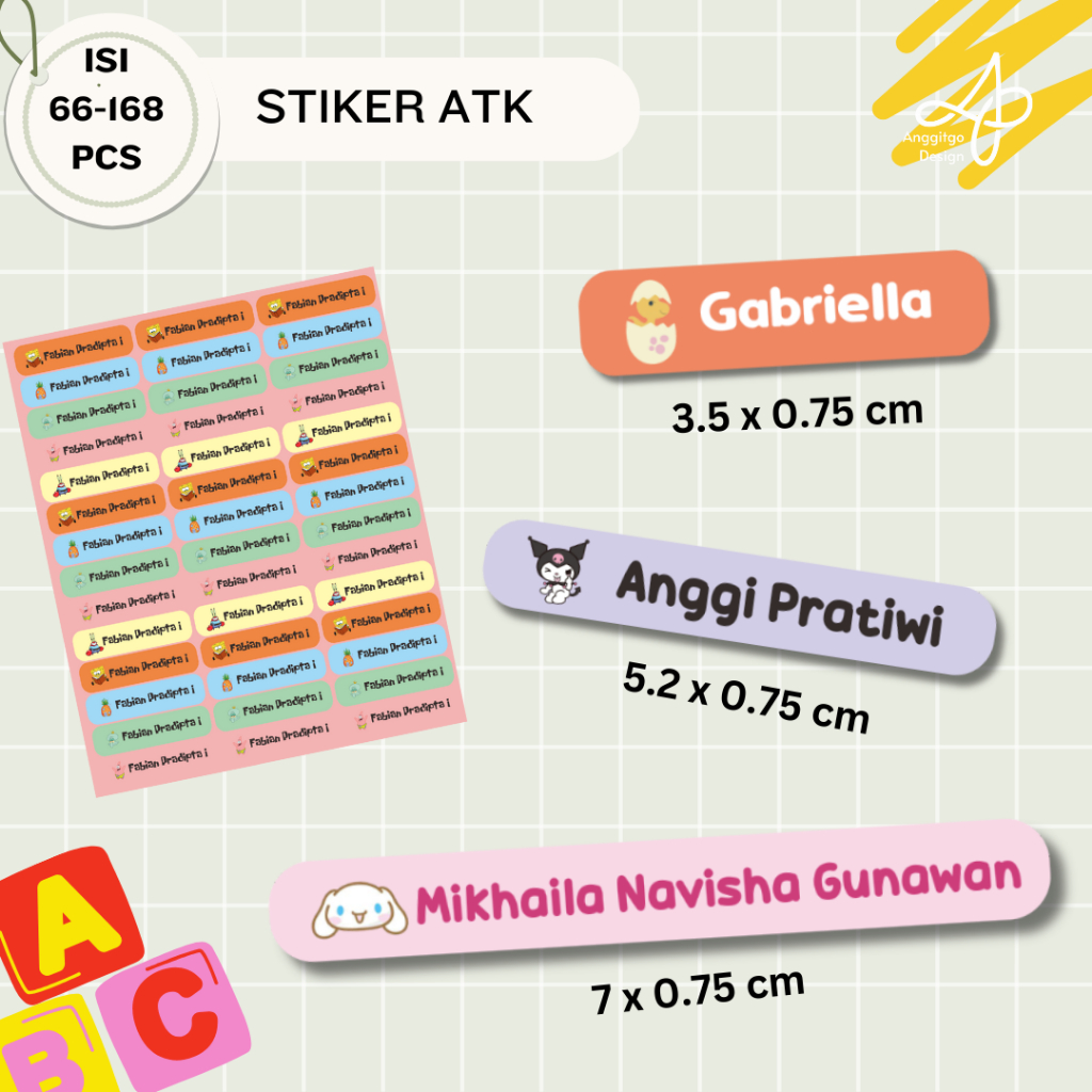 

HJK Stiker Alat TUlis Label ATK Bahan Anti Air Waterproof