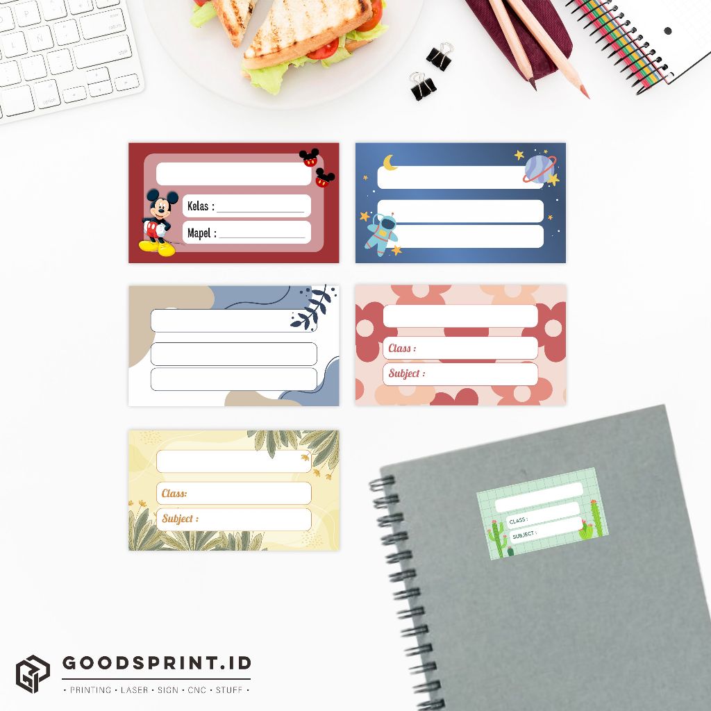 

READY STOCK !! Stiker Label Buku Pelajaran | Sticker Mapel Label Sekolah Anak Label Buku Isi 48 pcs