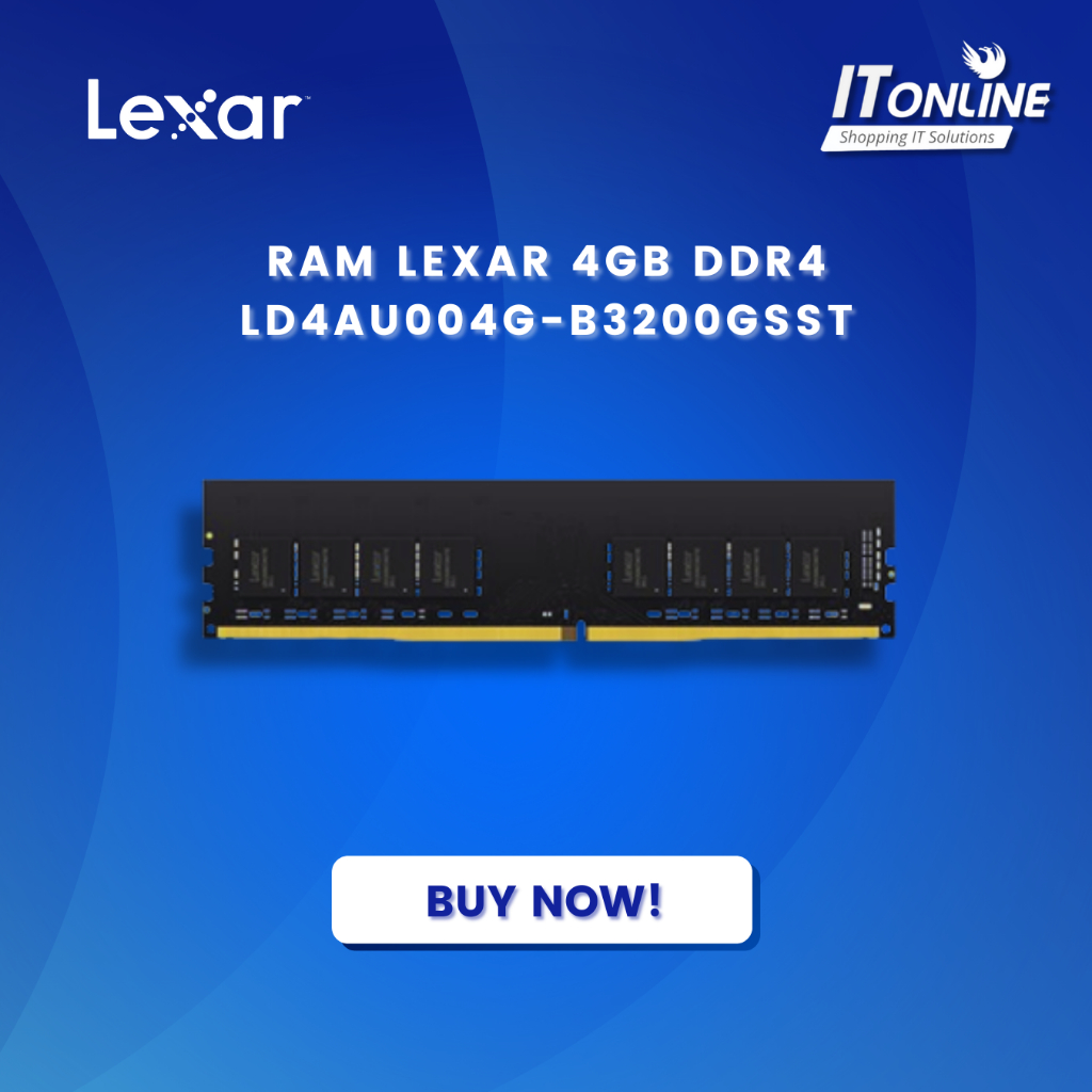 RAM LEXAR 4GB DDR4 1Rx16 PC4-3200AA-UC0 1.2V-LD4AU004G-B3200GSST