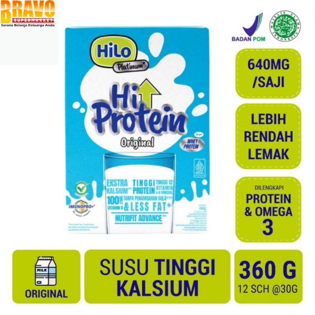 

Bravo Bojonegoro - HiLo Platinum Original 360GR - Susu Tinggi Kalsium