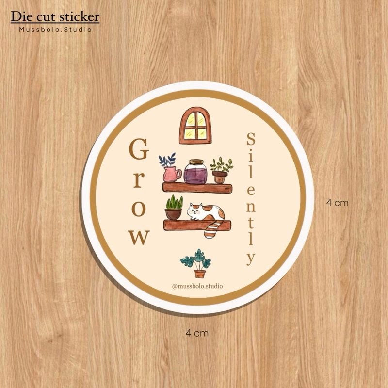 

Grow in silence - Aesthetic vinyl sticker | life reminder sticker | sticker kata-kata | sticker die cut | sticker pack | sticker sheet | handmade sticker | waterproof sticker | sticker laptop | sticker hp | sticker ulangtahun | sticker satuan