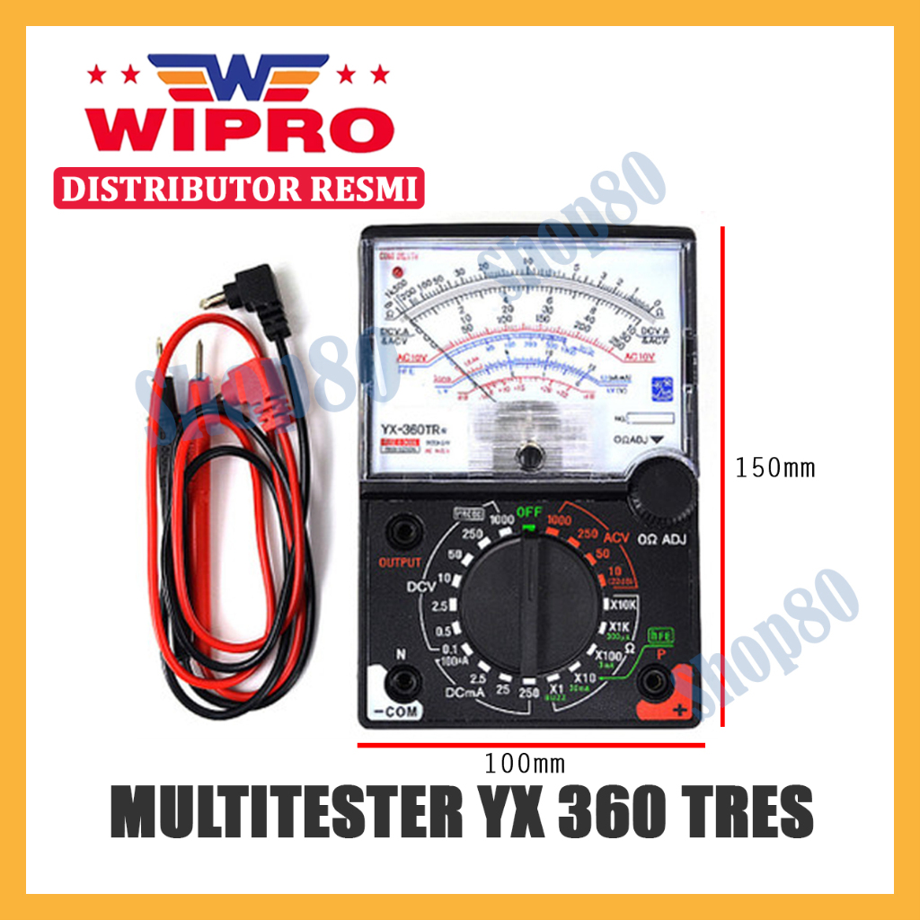 Wipro Multitester Analog Avometer Multimeter Multi Tester XY 360TRES