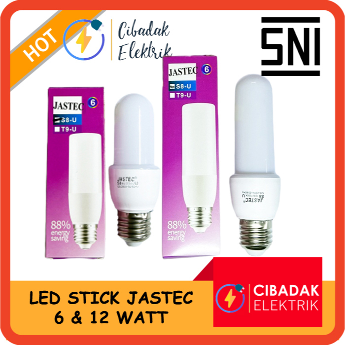GROSIR LAMPU LED STICK JASTEC 6 / 12 W / LAMPU STIK / LAMPU PLC 2U JARI