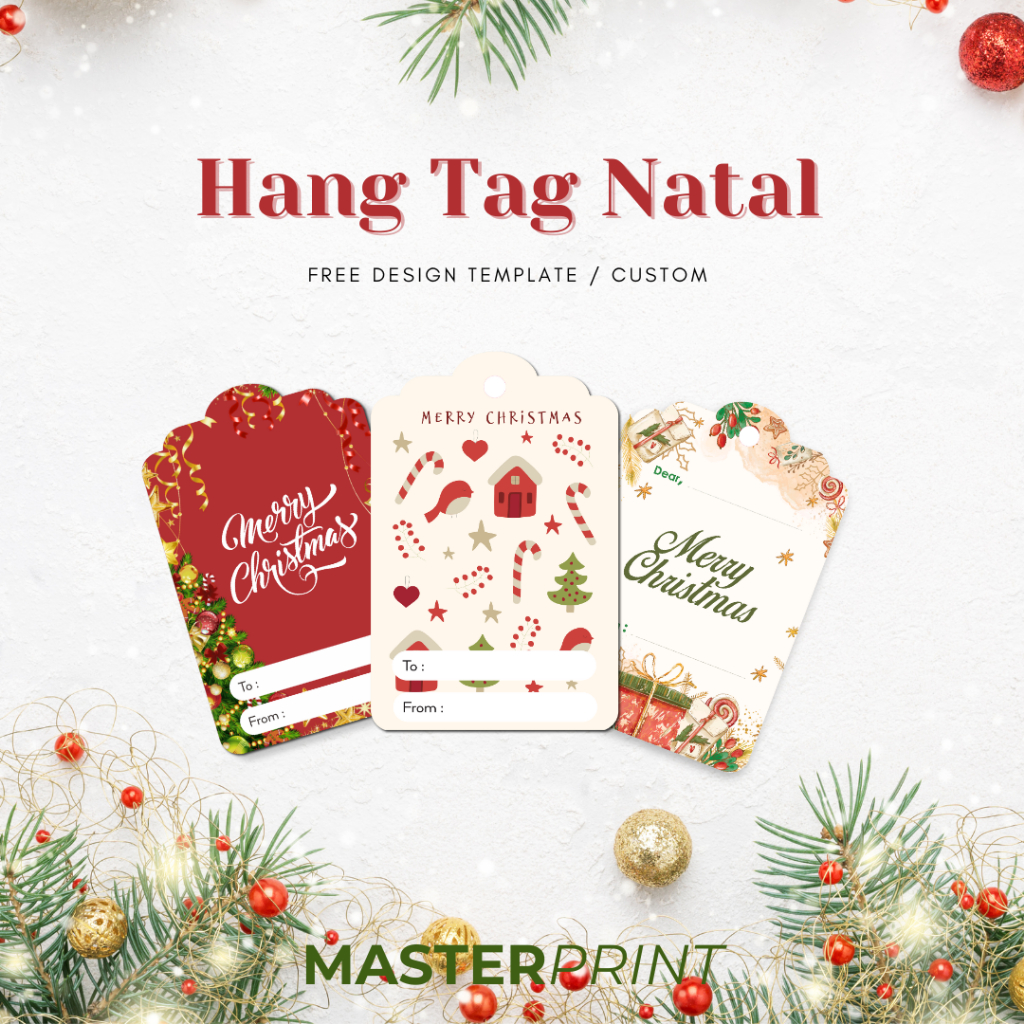 

Hang tag kartu tag hangtag kartu Natal kartu ucapan 1 muka 1 sisi POTRAIT Spesial Natal Christmas