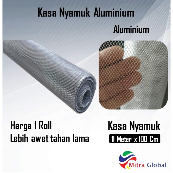 Kawat Nyamuk Jaring Aluminium 1 Roll / Kasa Nyamuk / Jaring Kawat Parabola Anti Karat Murah / Kasa K