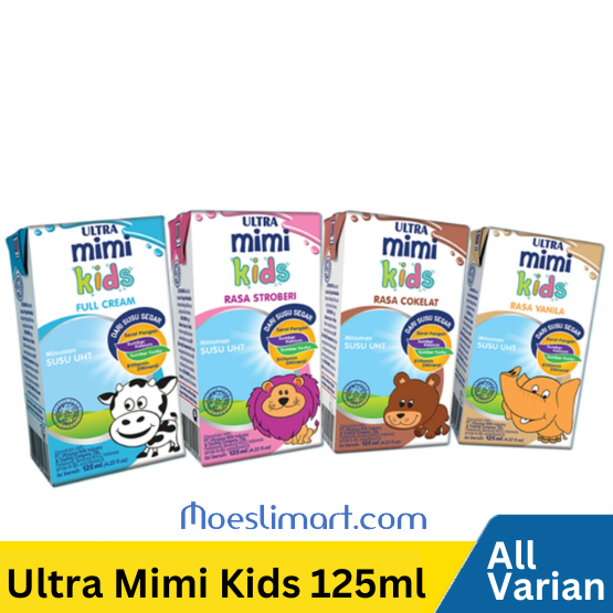 

Susu Ultra Mimi Kids 125ml Rasa Full Cream / Vanila / Coklat dan Strawbery