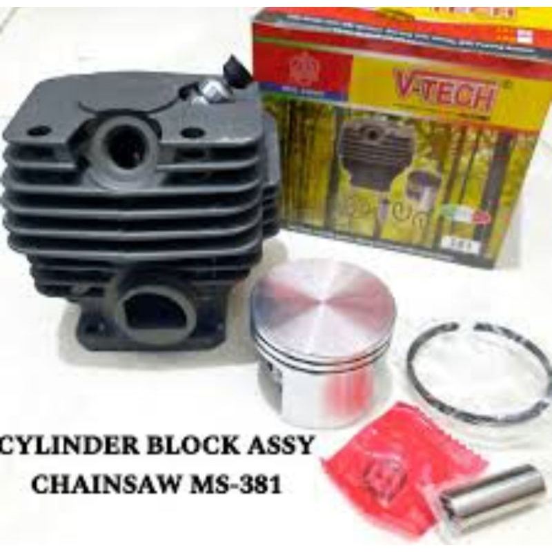 Blok Piston Ring Set Mesin Chainsaw MS 381 V-TECH