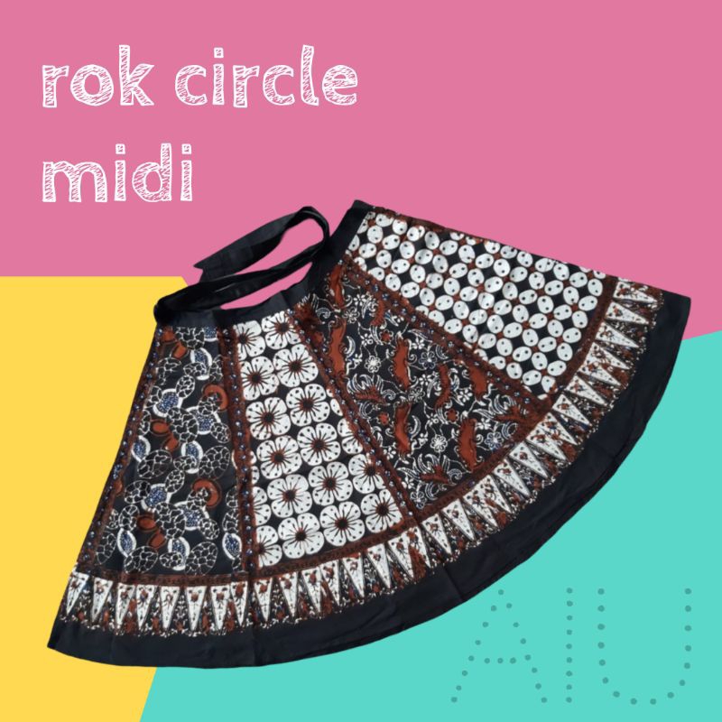 ROK LILIT CIRCLE MIDI BATIK CAP ORIGINAL SOGAN KLASIK PREMIUM