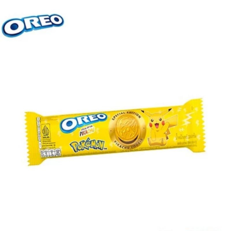 

Oreo Pokemon Special Edition Pikachu Sandwich Cookies With Chocolate And Banana Flavored Cream 119.6g