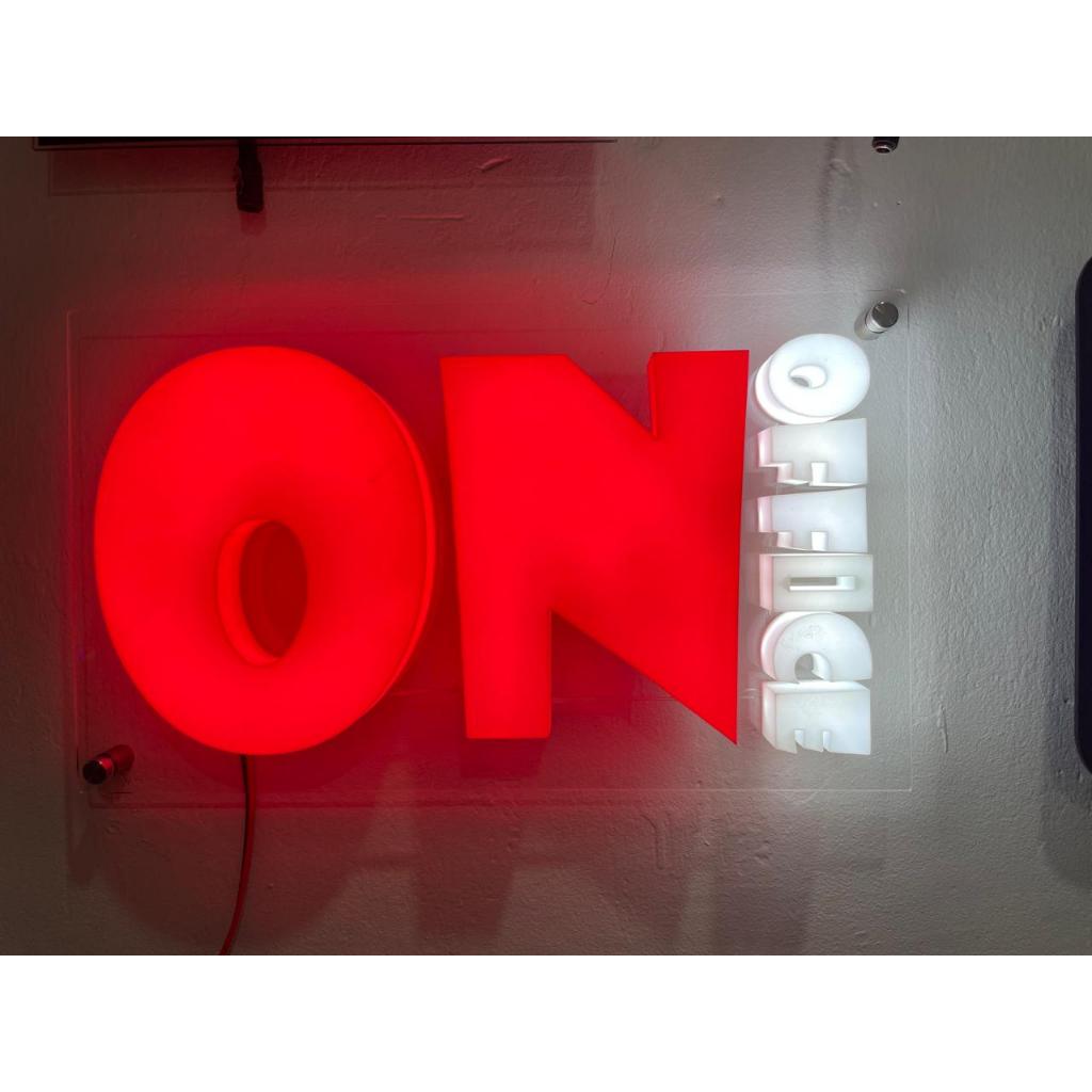 Huruf Timbul LED 3D Print Papan Nama Hiasan Dinding Lighting