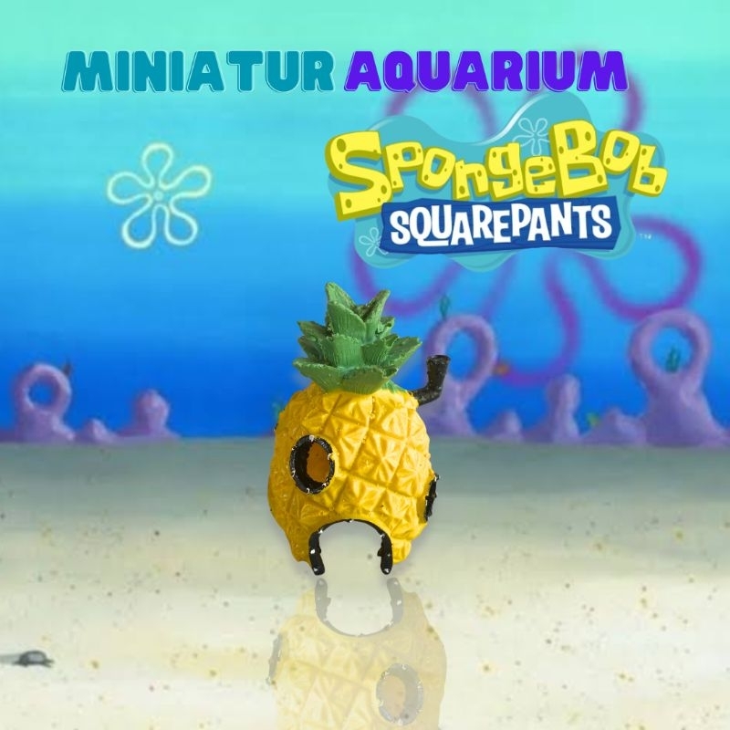 Hiasan Aquarium Dekorasi Miniatur Unik Spongebob