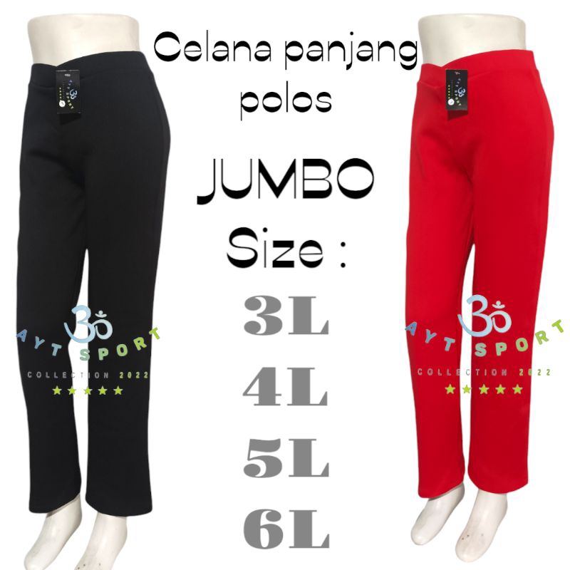 CELANA PANJANG POLOS WANITA SIZE JUMBO/bahan premium/training wanita/celana olahraga WANITA/celana s