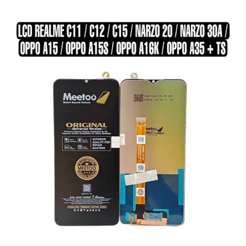 lcd touchscrenn oppo c11 c12 c15 a15 a15s Metoo original100%