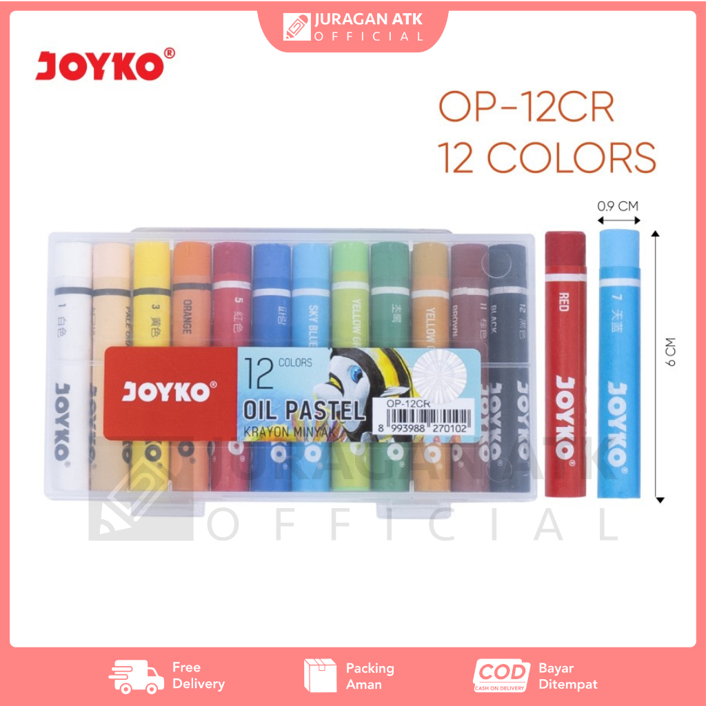 

Oil Pastel 12 Colors Krayon Minyak 12 Warna Joyko OP-12CR