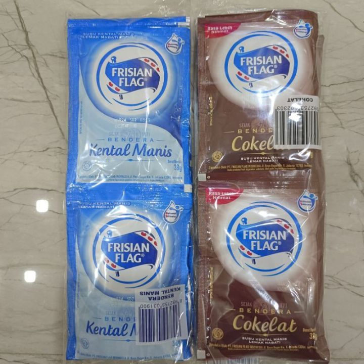 

FRISIAN FLAG SACHET SUSU BENDERA KENTAL MANIS KEMASAN SACHET 1 RENTENG ISI 6