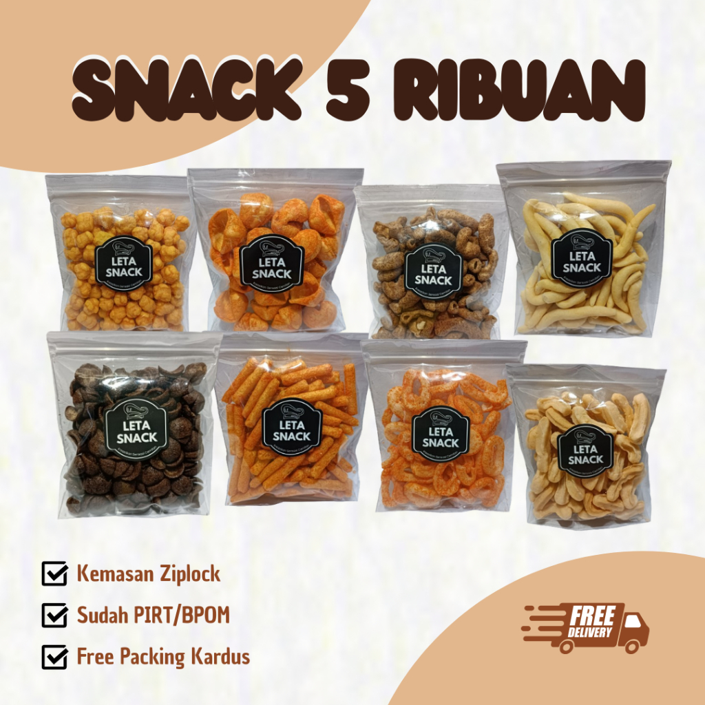 

[LETA SNACK] Aneka snack serba 5.000 / Cemilan 5 ribu bebas pilih / makanan ringan / Cemilan Murah
