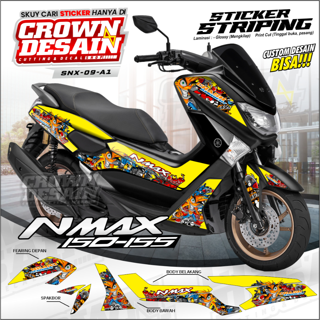 Striping Sticker NMAX OLD - STRIPING NMAX Design Terbaru 2015-2019 - Striping NMAX Old - SNX09
