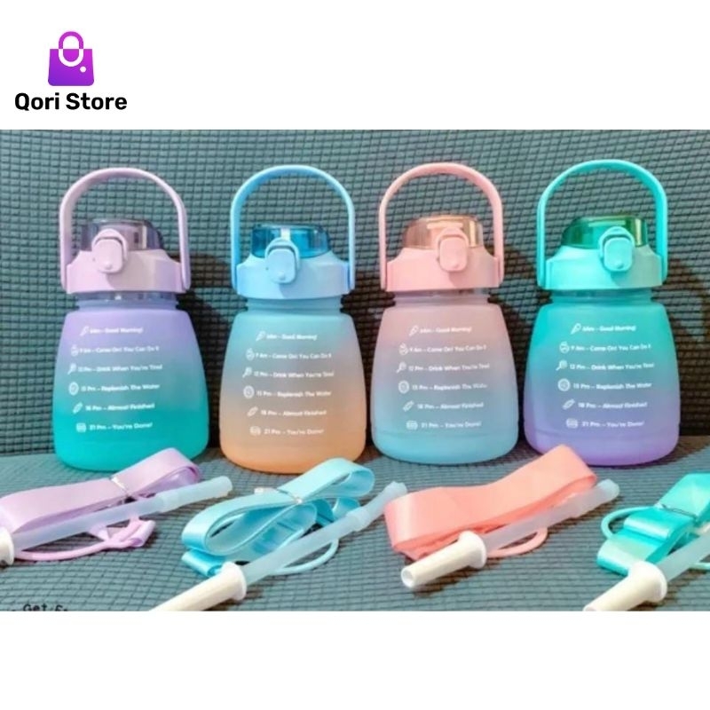 Qori Store - Botol Minum MUMU GEMOY / Botol Mumu Gemoy / Botol Gemoy / Botol Gradasi Gemoy / Botol M