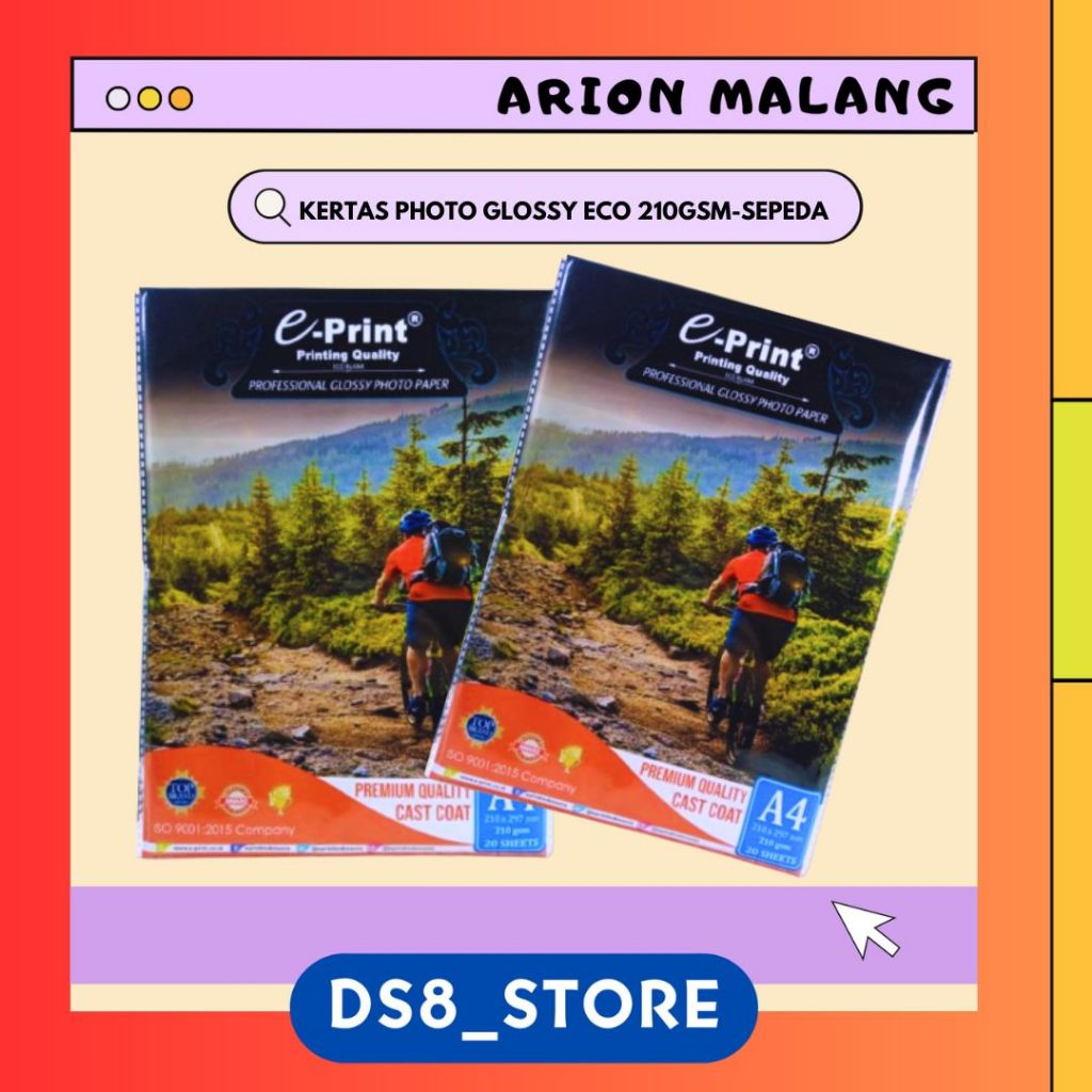 

Kertas Foto Murah Glossy A4 210 GSM [SEPEDA] E-PRINT