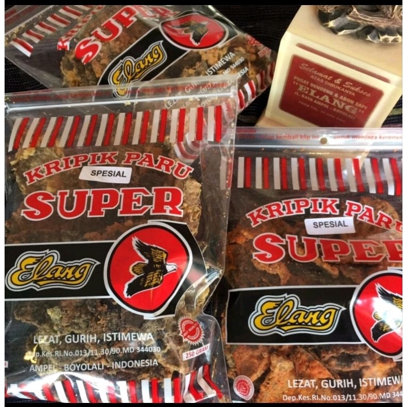 

Keripik Paru Sapi Super Cap Elang Kemasan 250gr