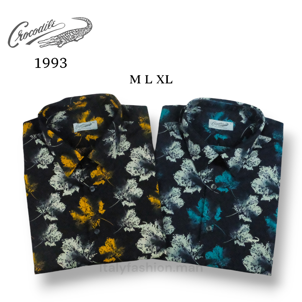 CROCODILE Kemeja Pendek Katun Pria Original 1993