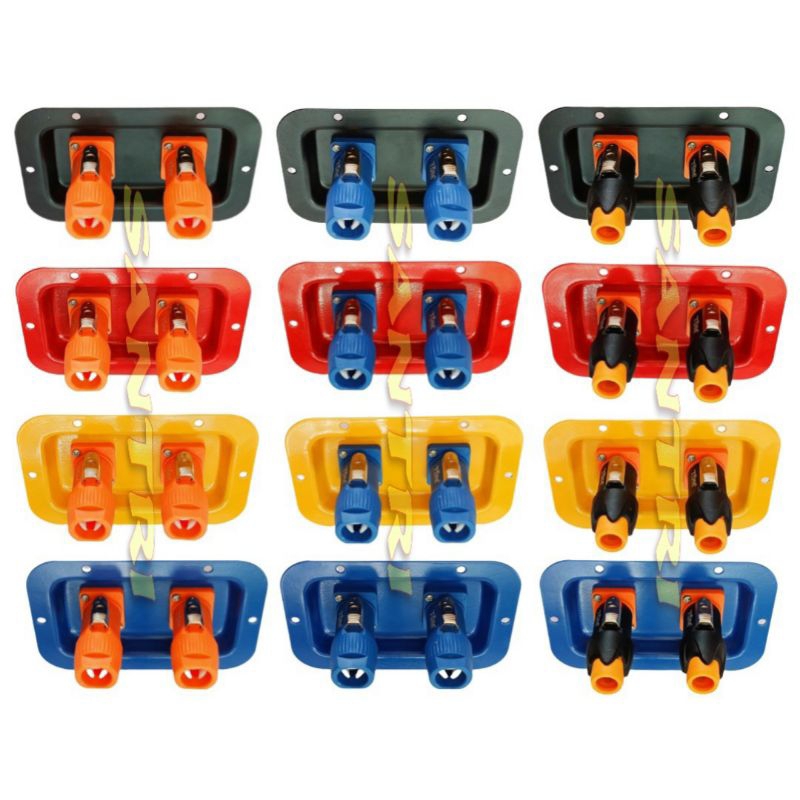 Paket Terminal Speakon 2 Lubang Panjang + 2 Socket Speakon TUM + 2 Jack Speakon TUM