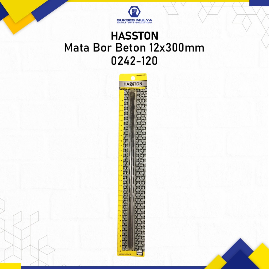 Hasston 0242-120 Mata Bor Beton 12 x 300Masonry Dril Mata Bor Tembok