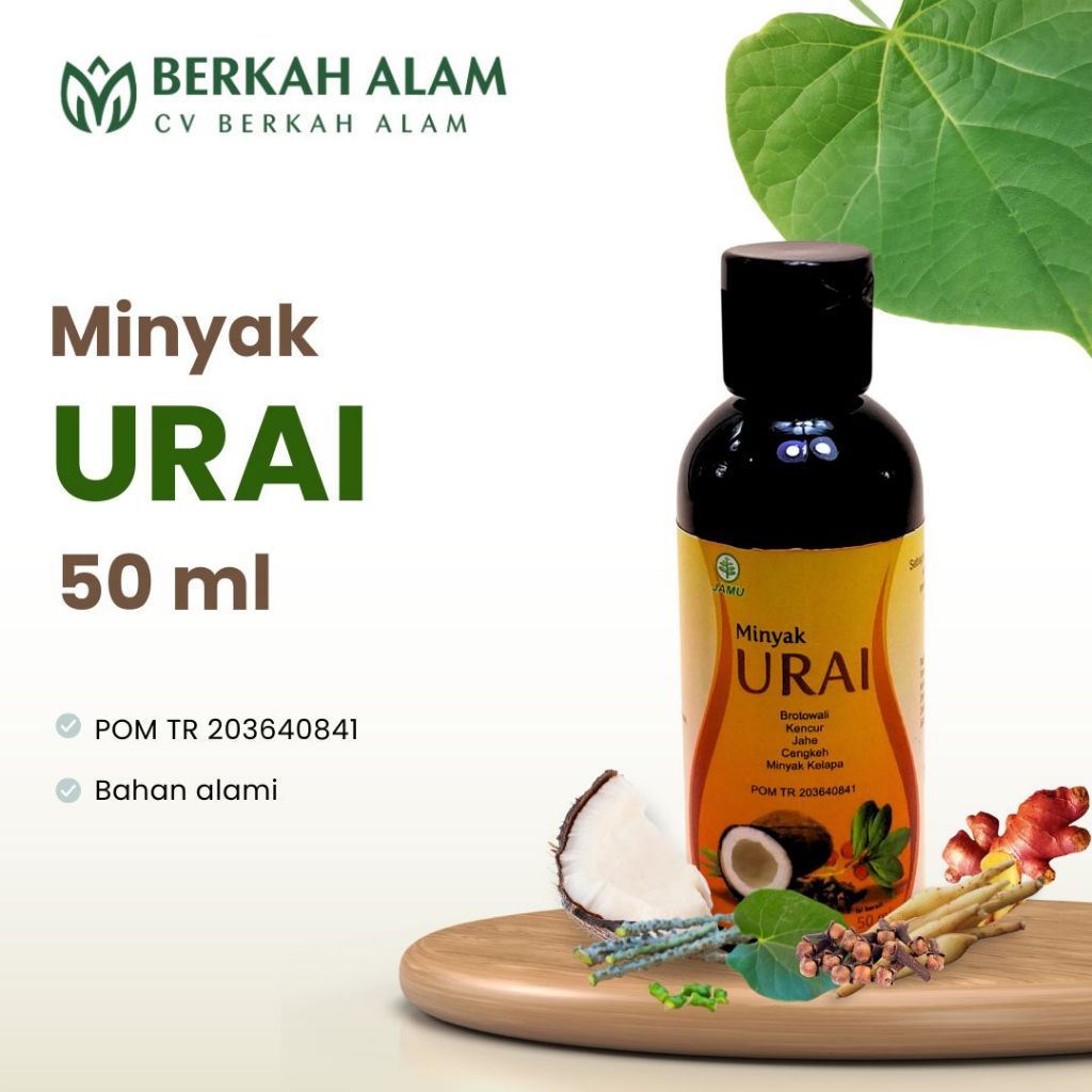 Minyak Urai Oil 50 ml / Minyak Syaraf / Minyak / Minyak Panas 50 ml / Minyak Urut / Minyak Sambung T