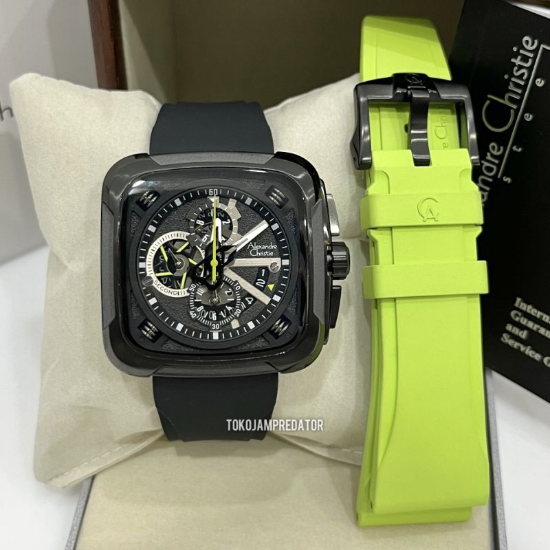 JAM TANGAN PRIA ALEXANDRE CHRISTIE AC6577 BLACK ORIGINAL