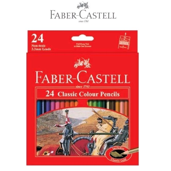 

Faber-Castell Classic Colour Pencil 24 L Pensil Warna set 24
