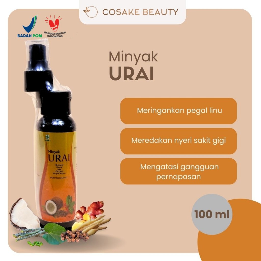 Minyak Urai Oil 100 Ml / Minyak Syaraf / Minyak / Minyak Panas 100 ml / Minyak Urut / Minyak Sambung