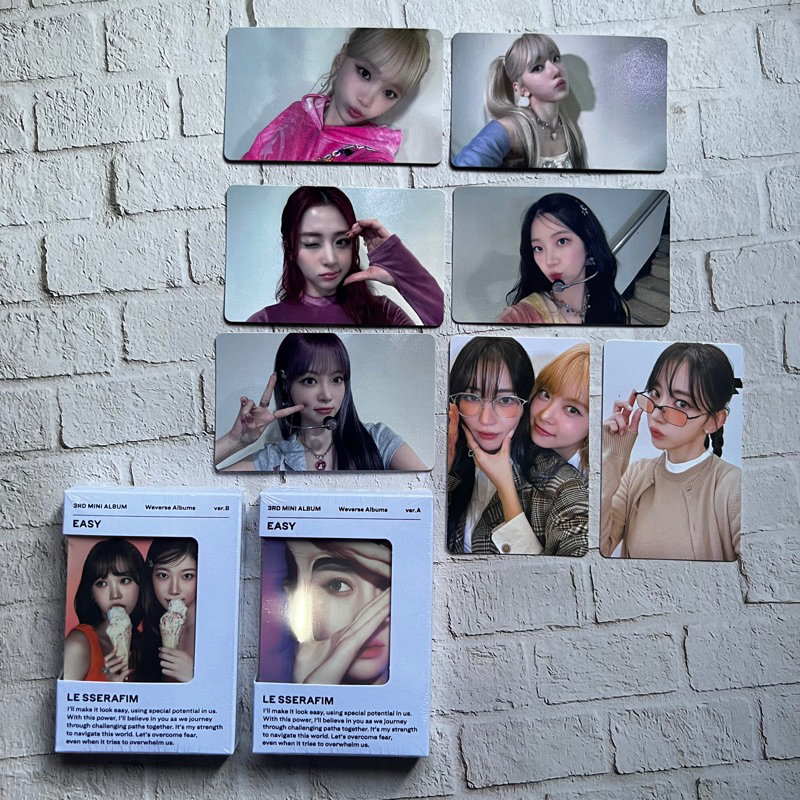 [READY STOCK] PHOTOCARD LE SSERAFIM EASY POB YOUTUBE GIFT WEVERSE QR CHAEWON SAKURA YUNJIN KAZUHA EU
