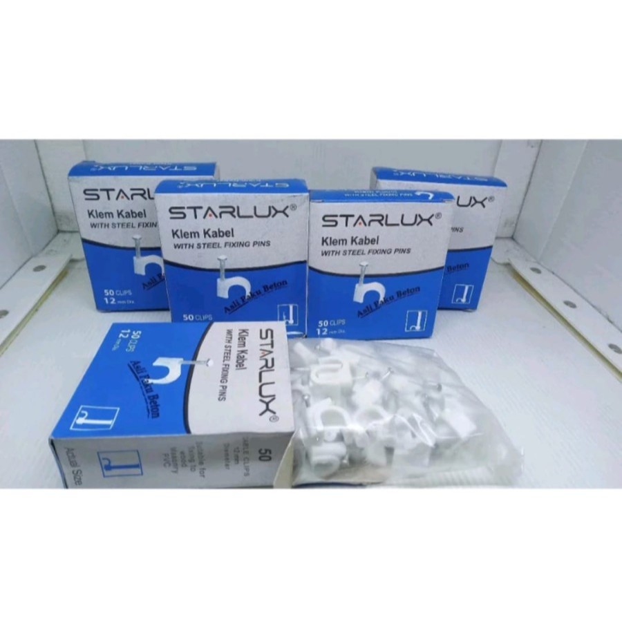 Klem kabel paku beton 8MM & 12MM PAKU KLEM STARLUX