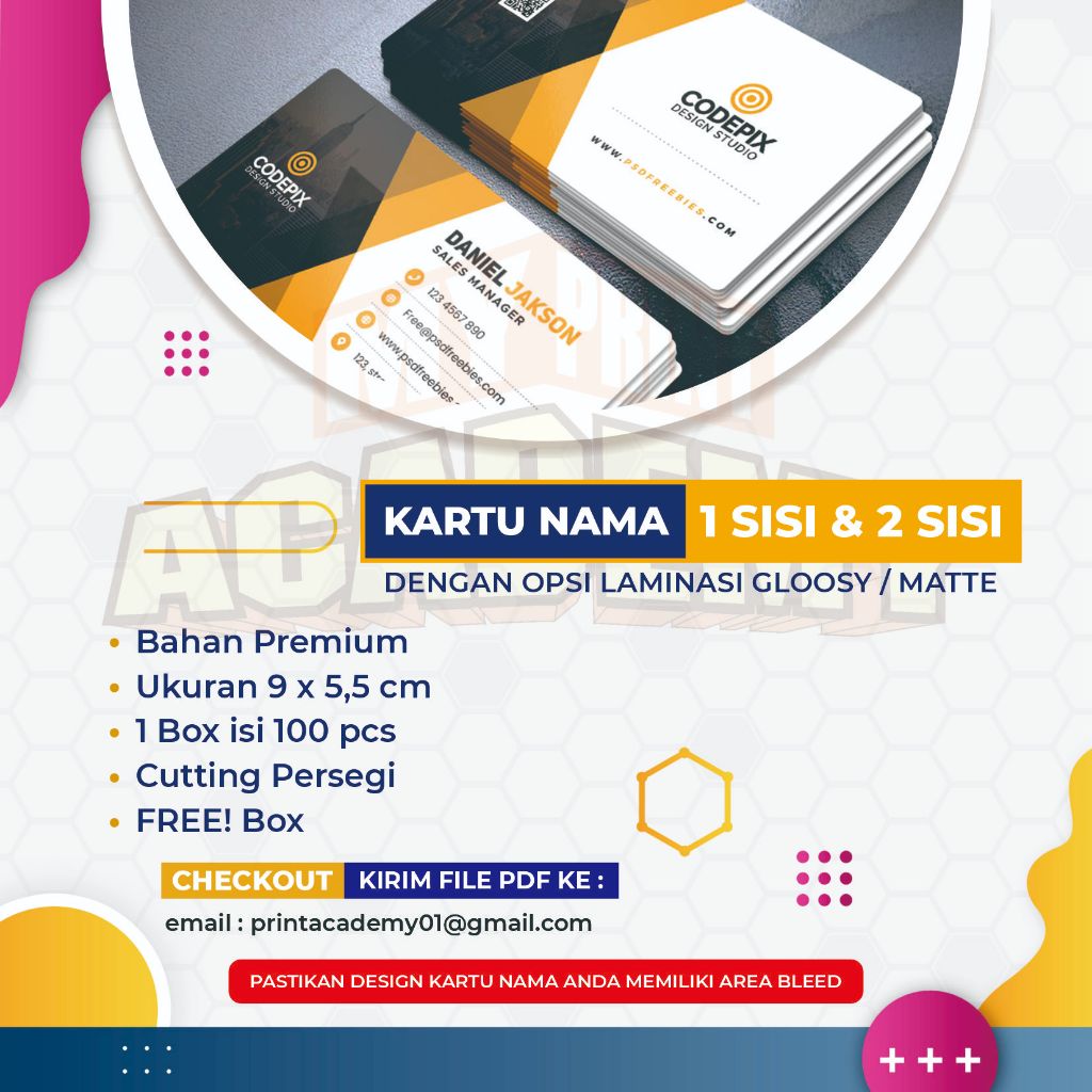 

CETAK KARTU NAMA ART CARTON 260gsm + BOX