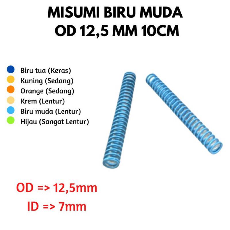 per misumi biru muda 10cm od12,5 - mizumi biru muda 10cm od12.5mm