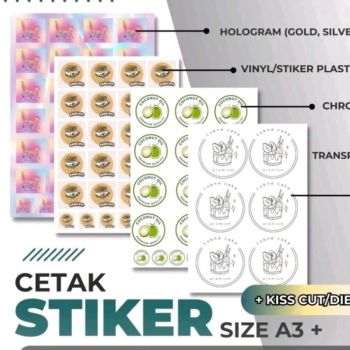 

Stiker Produk/Stiker Hologram/Stiker Transparan/Stiker Plastik
