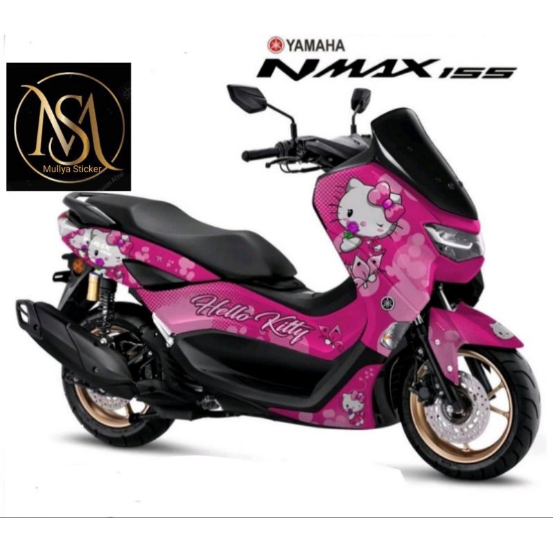 stiker decal all new nmax full body motif hello kitty pink