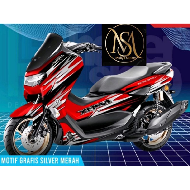 stiker decal nmax new 2020/2023 full body grafis merah